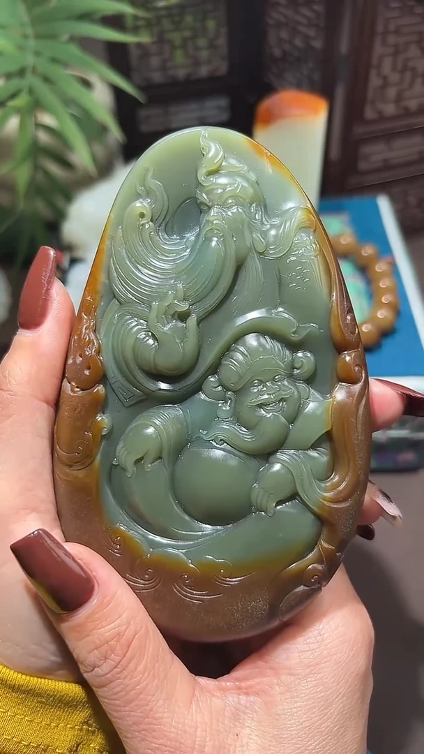未镶嵌和田玉摆件和田玉关公摆件19