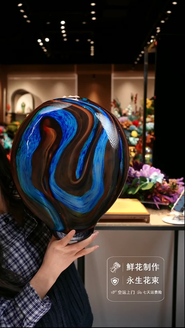 手工艺品琉璃手工花器花束空运包邮送货上门-以图片为准