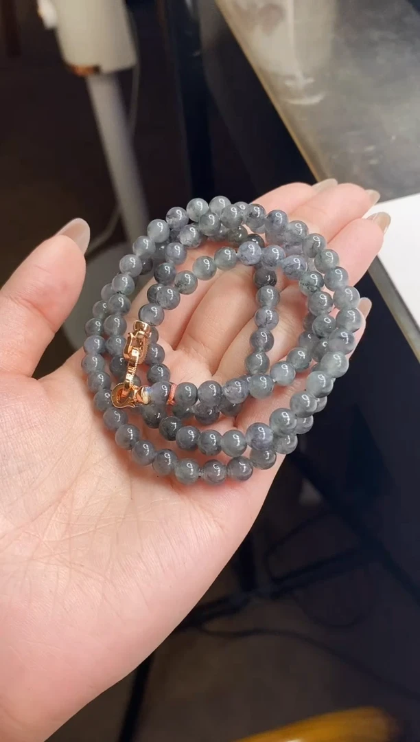 【闪购商品】翡翠颈饰银S925镶嵌长串