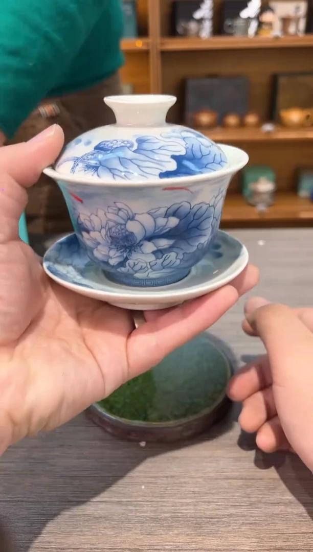 【闪购商品】荷趣盖碗茶具茶具