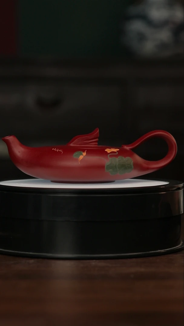 p03369/一帆风顺/大红袍/南京工美/紫砂壶