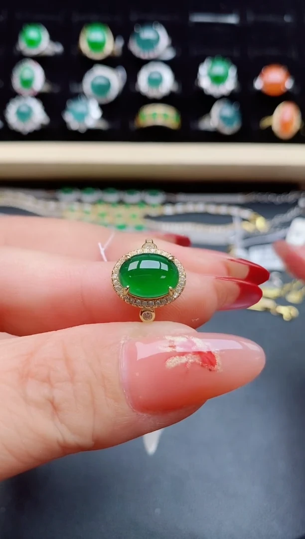 【闪购商品】翡翠戒指银S925镶嵌321321