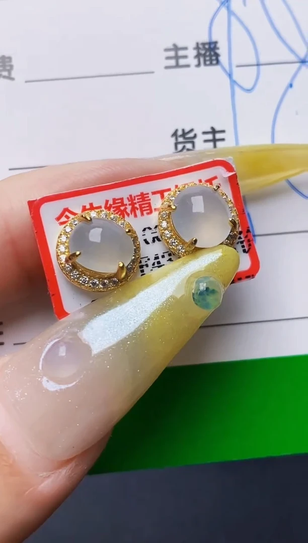 银S925镶嵌戒指翡翠8052