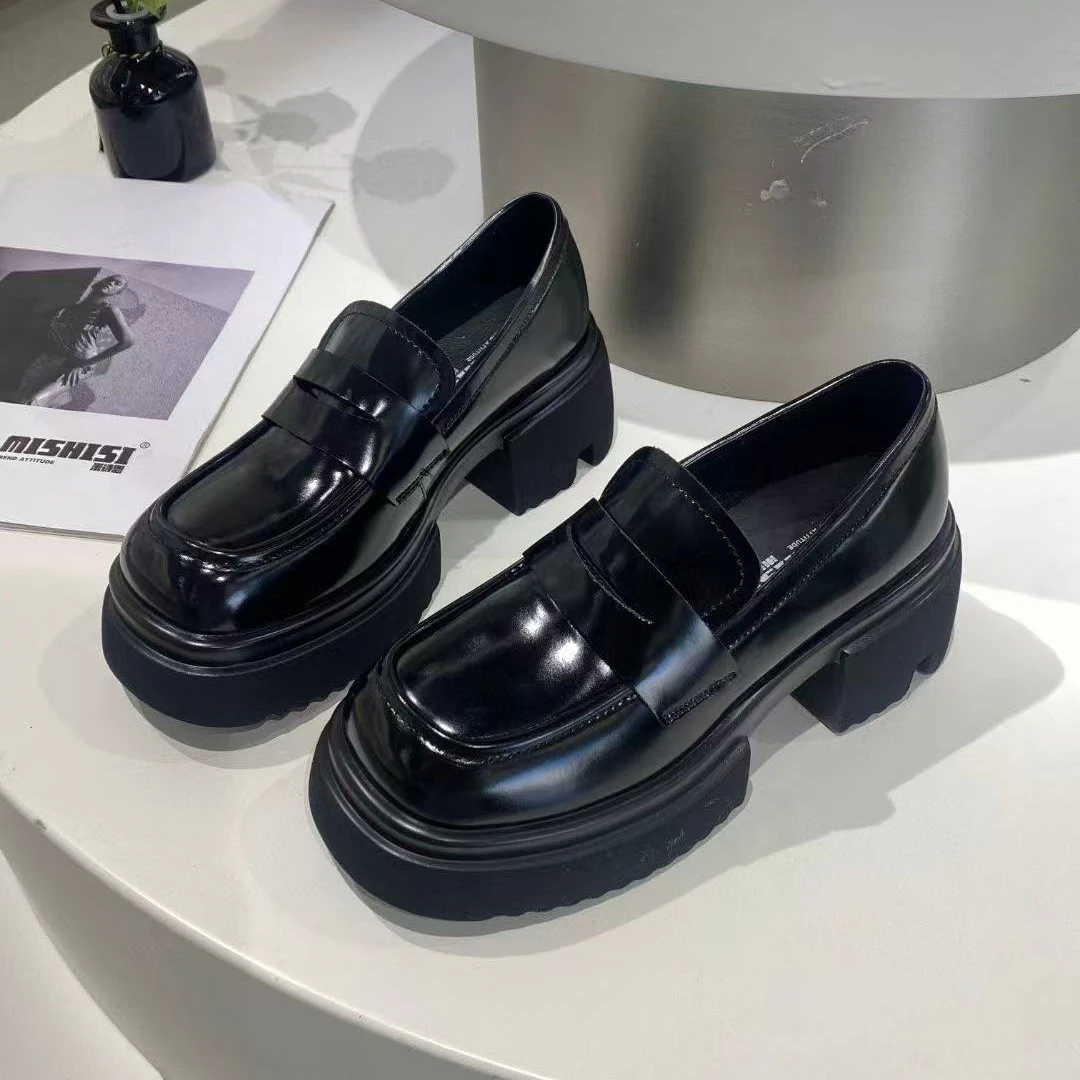 春季时尚小皮鞋英伦风软底舒适百搭款乐福单鞋98-6080