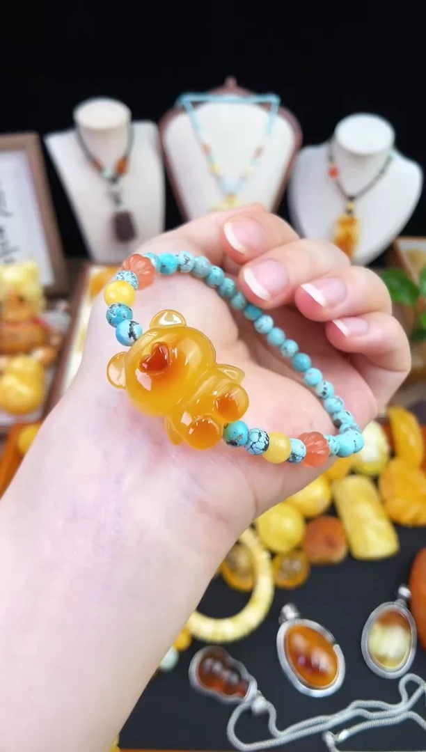 琥珀未镶嵌珠宝奇石柒月