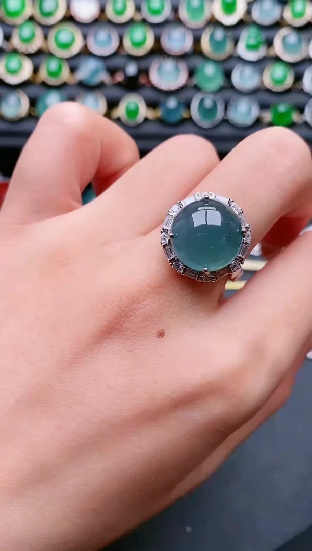 【闪购商品】翡翠戒指银S925镶嵌111111111