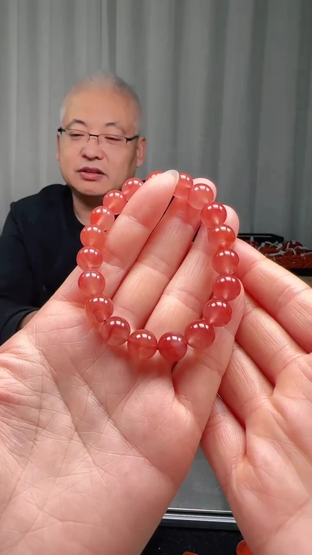 未镶嵌多样性发一件南红玛瑙10mm保山冰红圆珠单圈