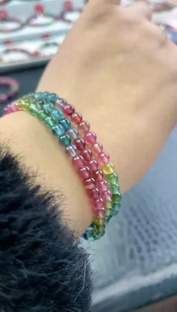 未镶嵌手串碧玺多样性发一条