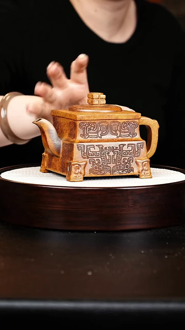 茶壶紫砂四方抽角