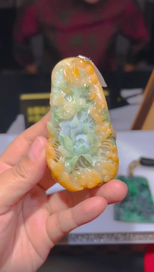 未镶嵌定制翡翠19/1024/L/发其一件/花