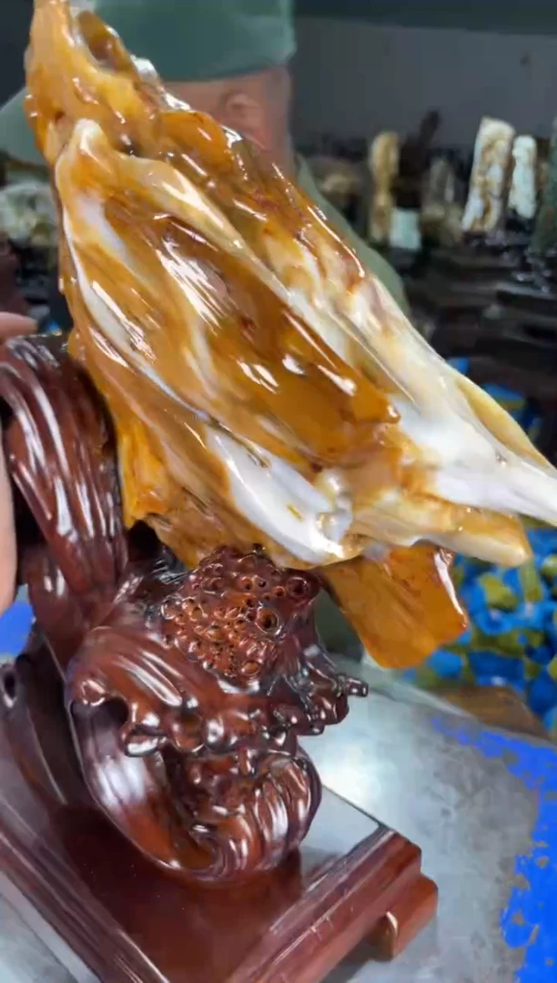 未镶嵌摆件硅化玉44