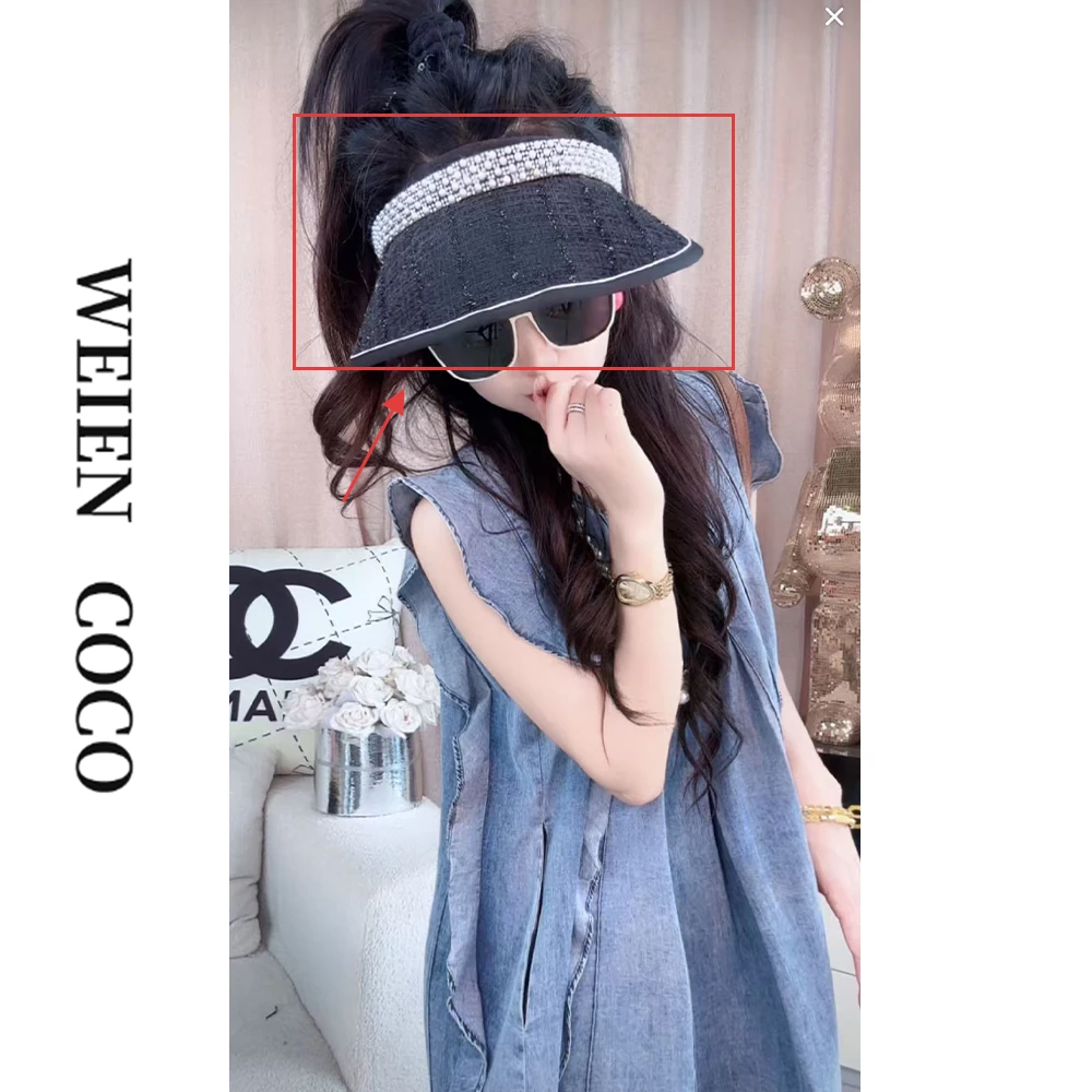 【薇恩COCO】遮阳帽小香风空顶帽时尚百搭洋气防晒遮阳帽Z4862