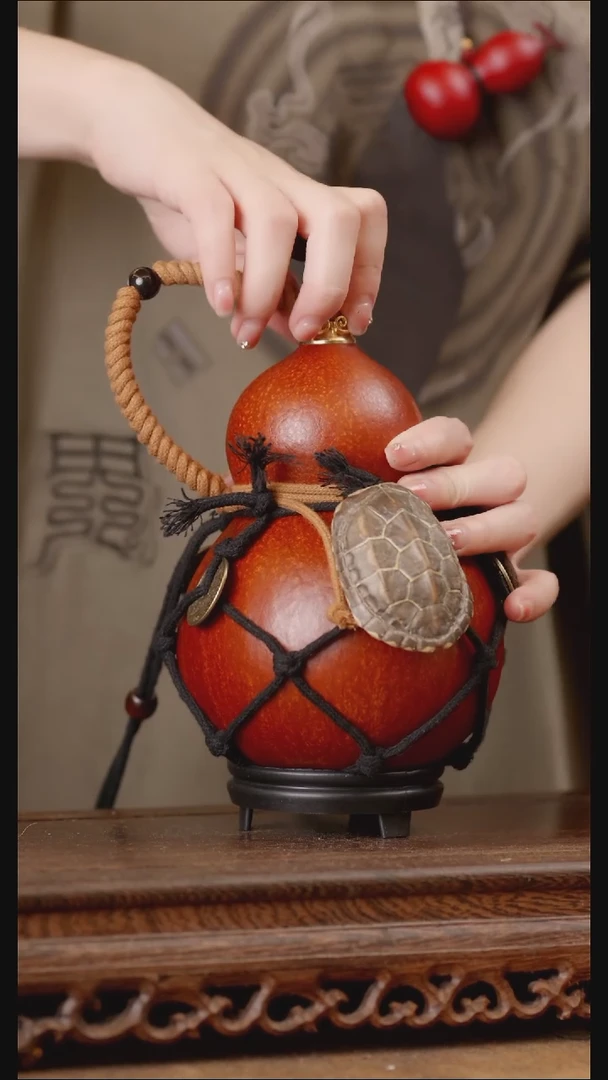 102号精品天然大漆酒葫芦一物一拍~