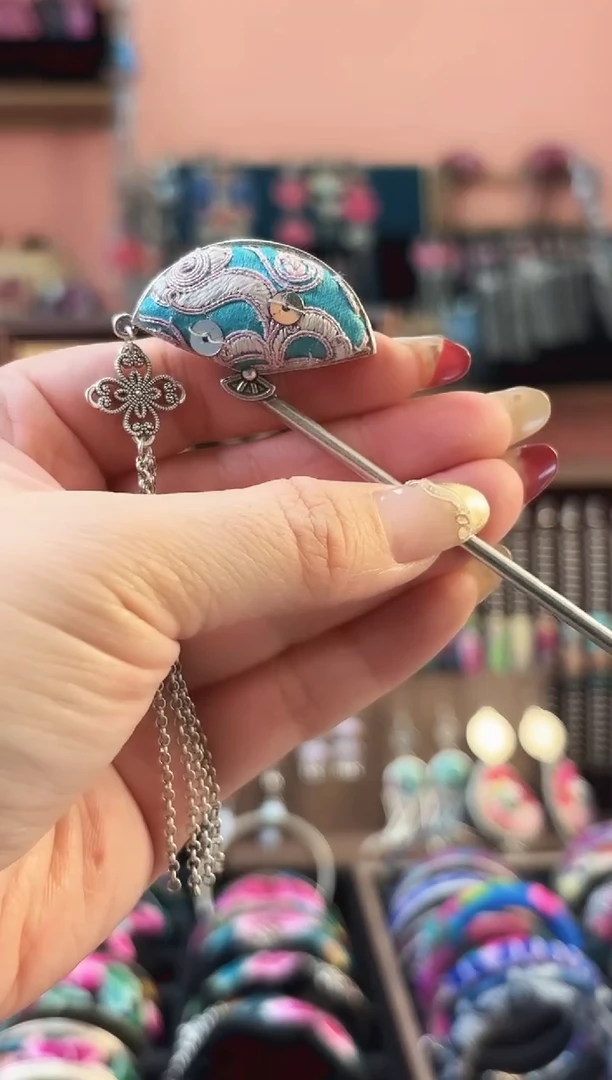 织绣艺枝独绣手工饰品37