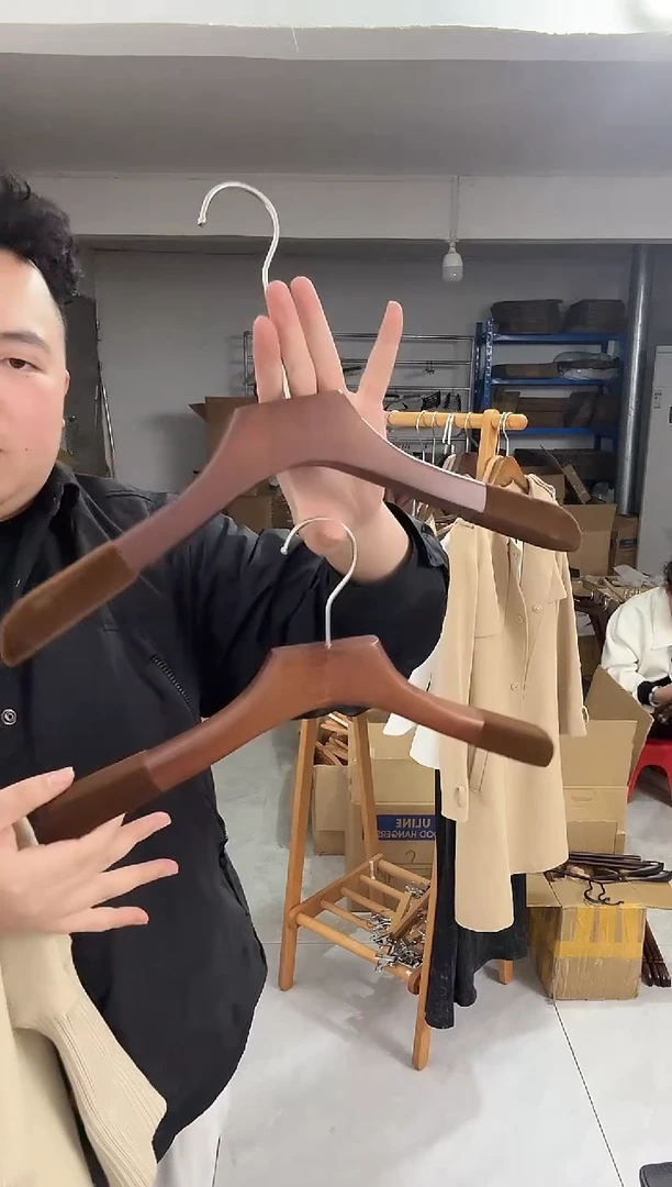 39cm女款复古植绒宽肩衣架10支装