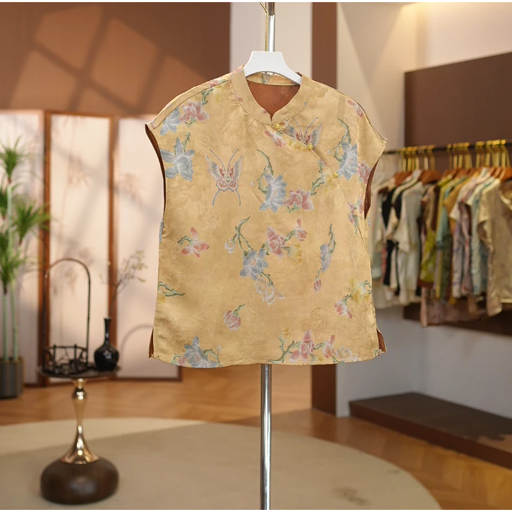 【尚玉兰】新中式百搭提花休闲气质女款尚玉兰衬衫