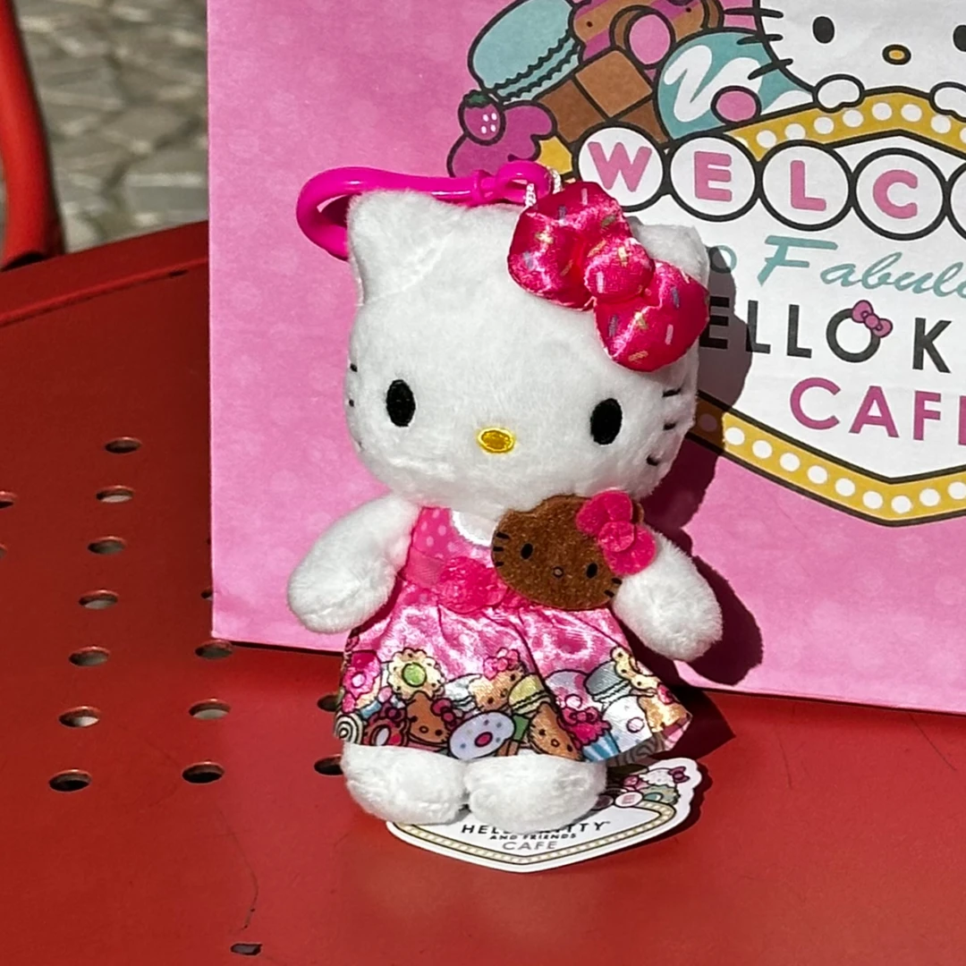 【拉斯维加斯限定】Hello Kitty 咖啡厅限定 曲奇饼Kitty钥匙扣玩偶
