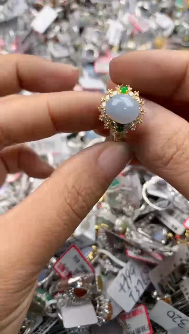 银S925镶嵌戒指翡翠11-11    8