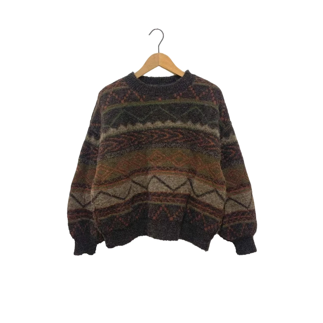 左岸迷香·贞琦坊 针织毛衣时尚 百搭复古宽松加厚Z24Fw7102