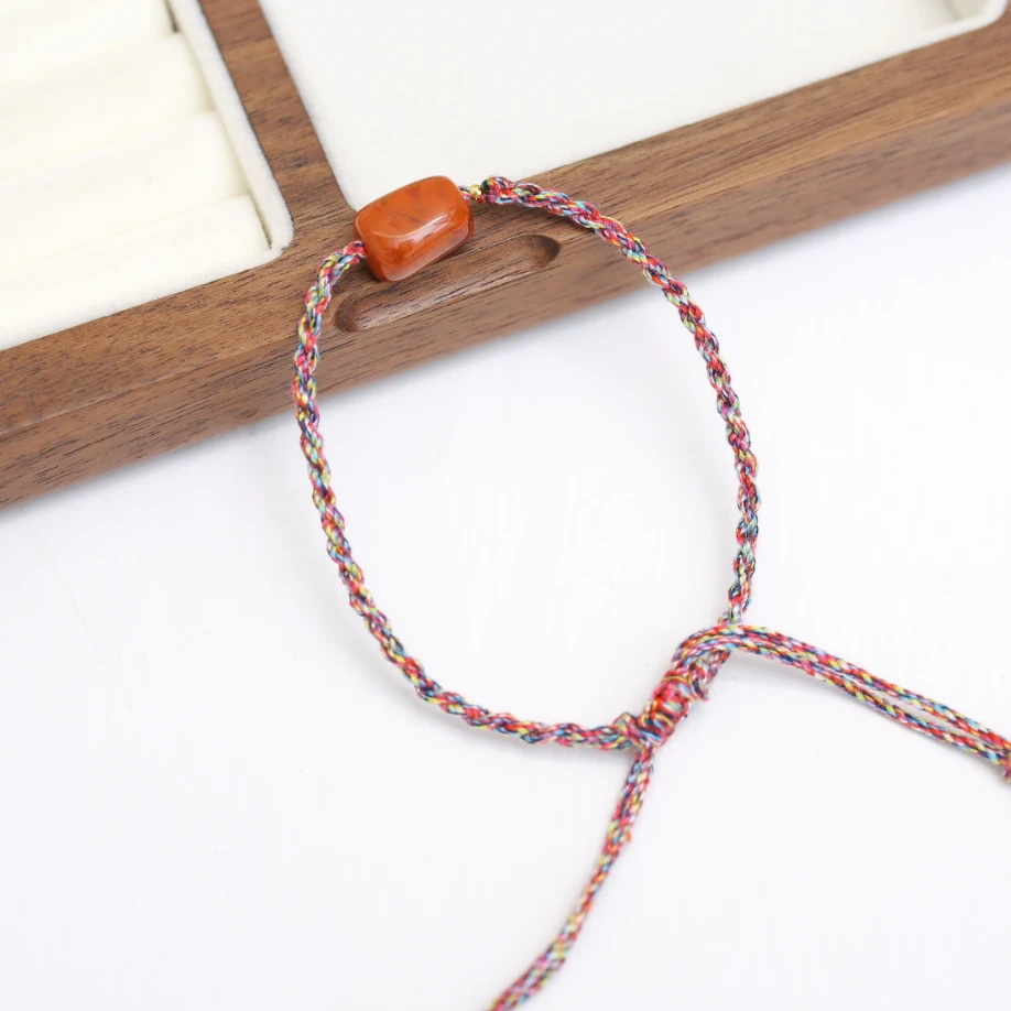 【海边】随型南红  红豆 编绳手串（多样性发货）