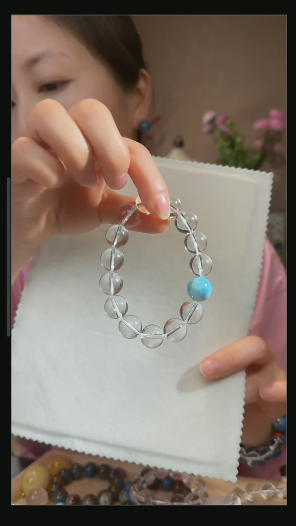 【闪购商品】水晶手串未镶嵌天然双A级白水晶手串14mm