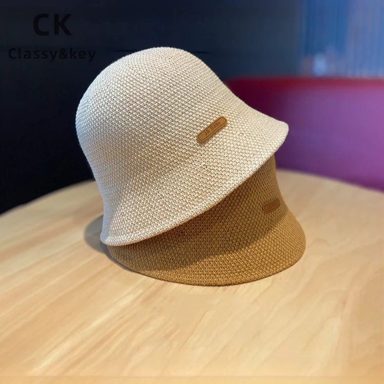 Classy key新加坡设计师联名款遮阳水桶帽女夏季显脸小防晒渔夫帽