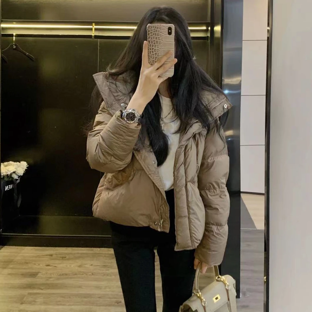 短款戴帽泡芙小面包 90绒衣长60胸围120起 充绒S131.5 M140.5