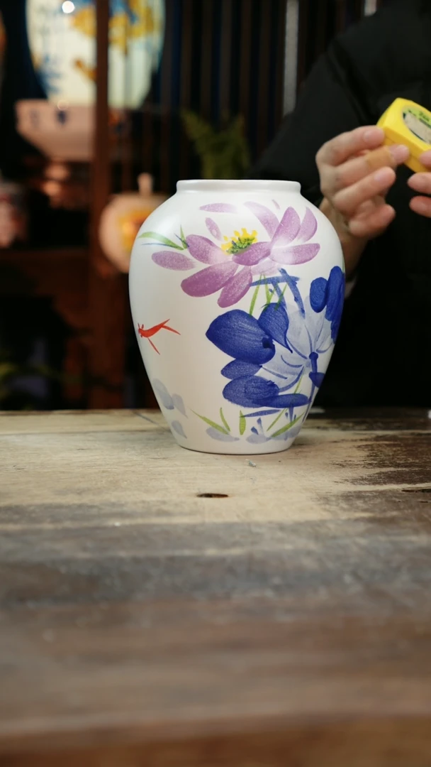 【闪购商品】瓷片景德镇纯手工釉下彩精品花瓶