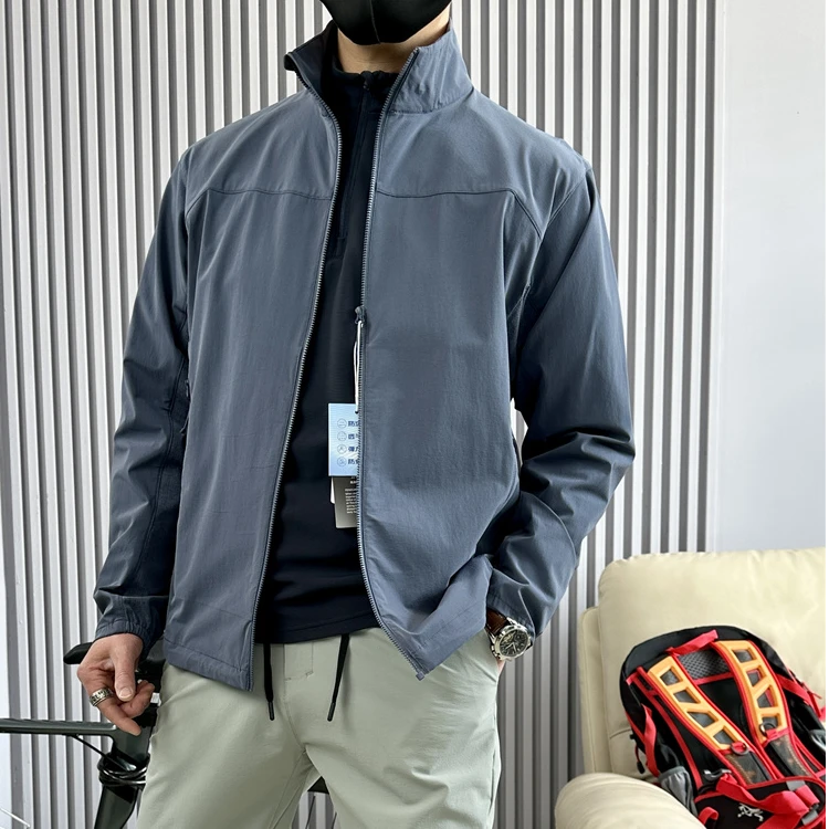 W39596989新款防风夹克男款休闲运动户外风衣防风弹力