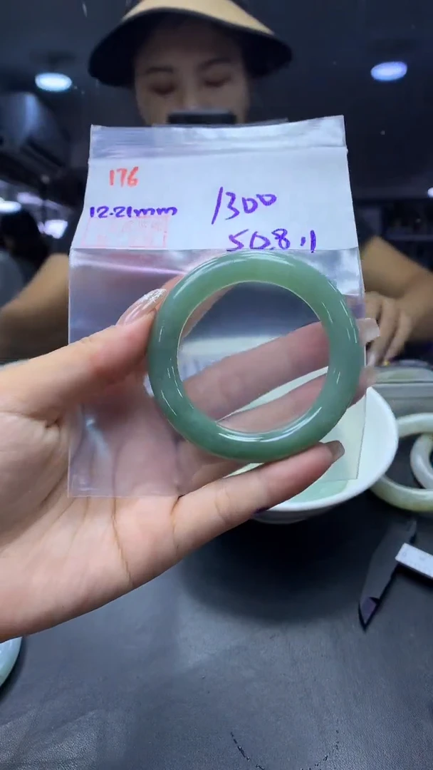 未镶嵌定制翡翠176手镯50.8+1300元+拍一发一