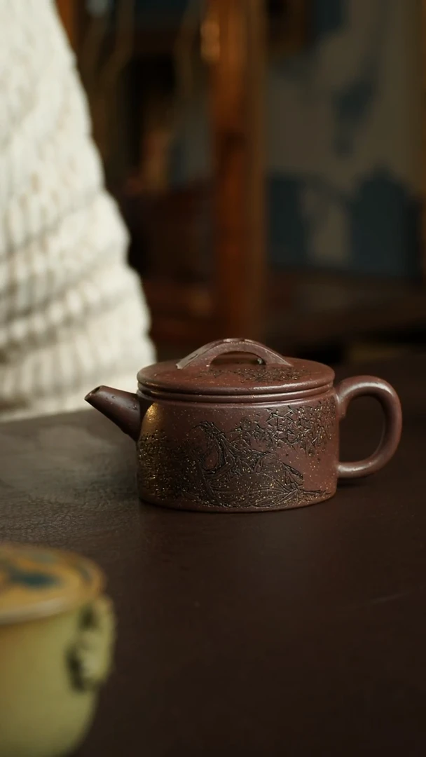 茶杯紫砂68号 李建军老师紫玉金砂汉瓦