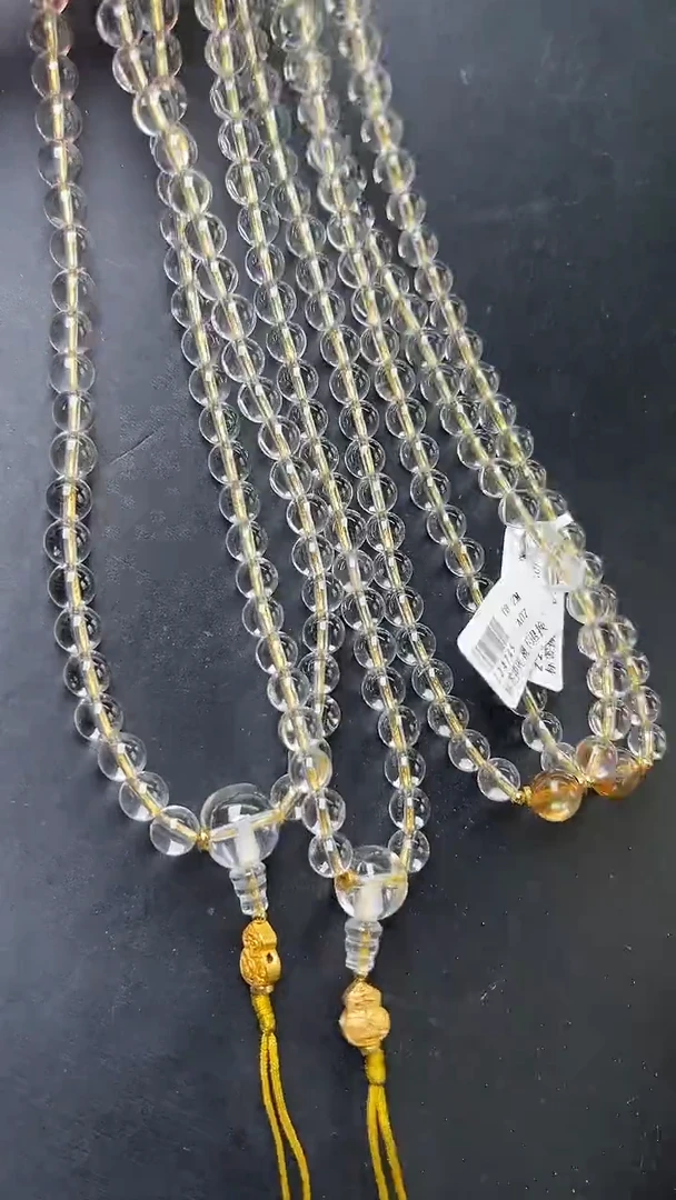 颈饰未镶嵌水晶白水晶日照金山108颗项链 多样性发一 Z24745