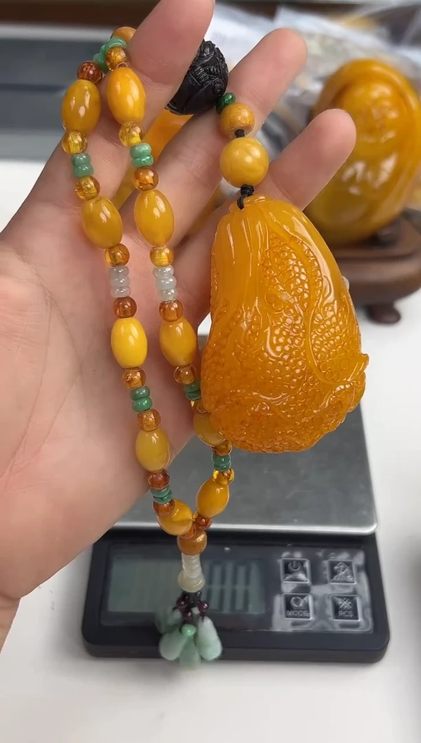 裸石琥珀未镶嵌琥珀蜜蜡吊坠