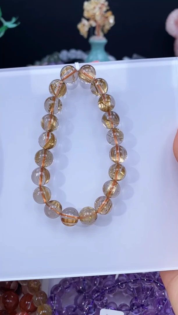 水晶手串未镶嵌钛晶