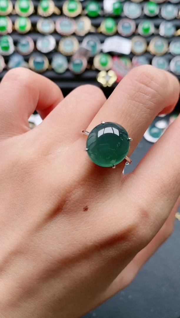【闪购商品】翡翠戒指银S925镶嵌1111111