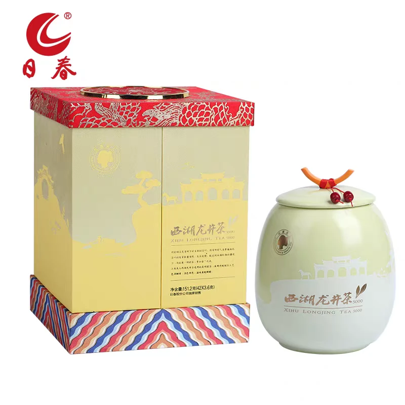 日春茶叶明前龙井茶【龙井5000】礼盒装春茶151.2g