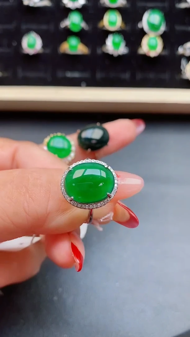 【闪购商品】翡翠戒指银S925镶嵌321321