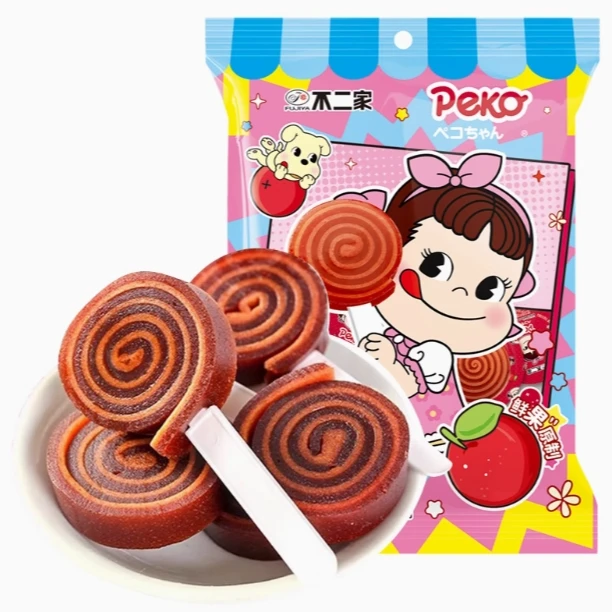 不二家山楂甜甜圈棒棒糖休闲零食山楂卷山楂棒搭配儿童糖果零食