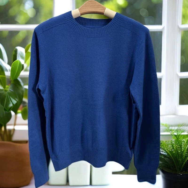 冬季圆领时尚宽松显白韩系气质毛衣女上衣