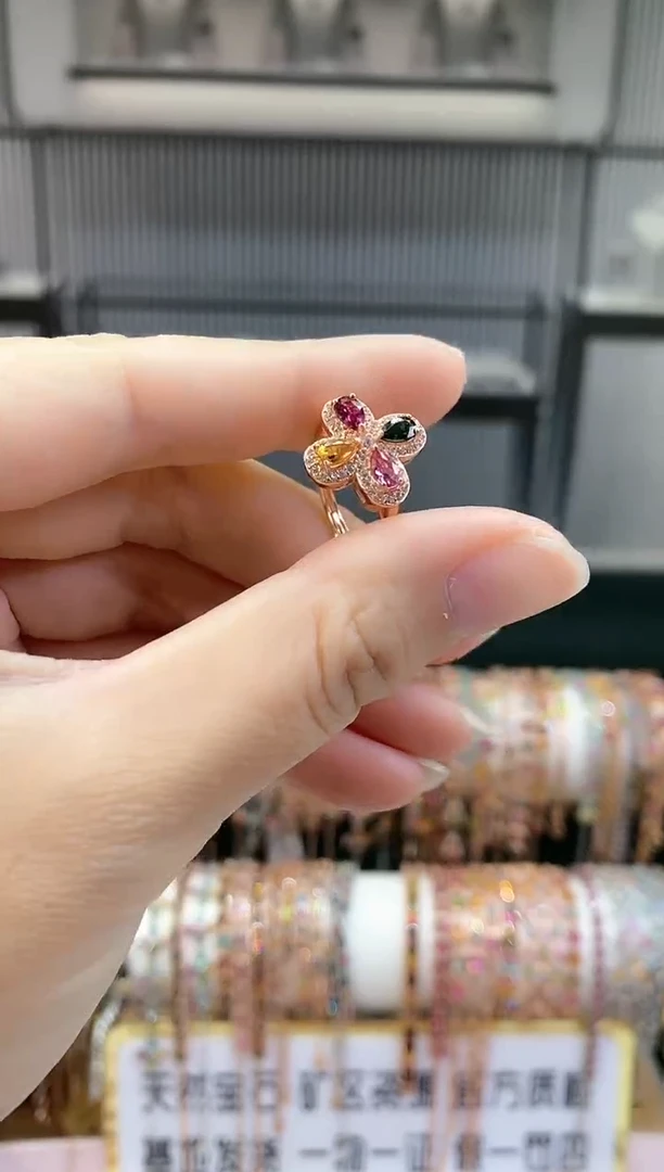 银S925镶嵌戒指碧玺666666666666