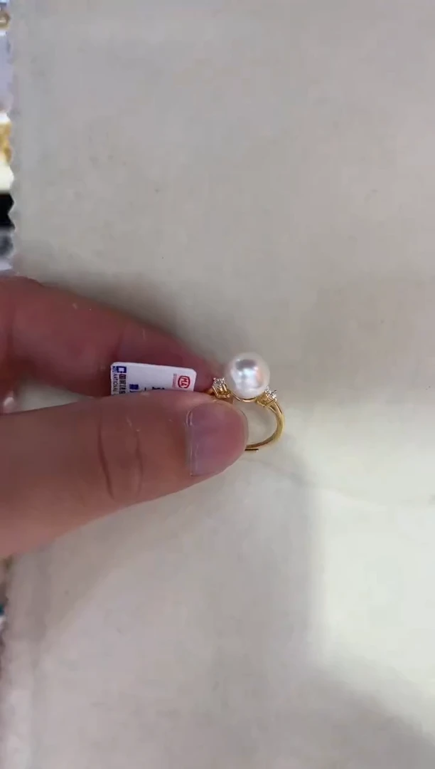 海水珍珠戒指银S925镶嵌清货