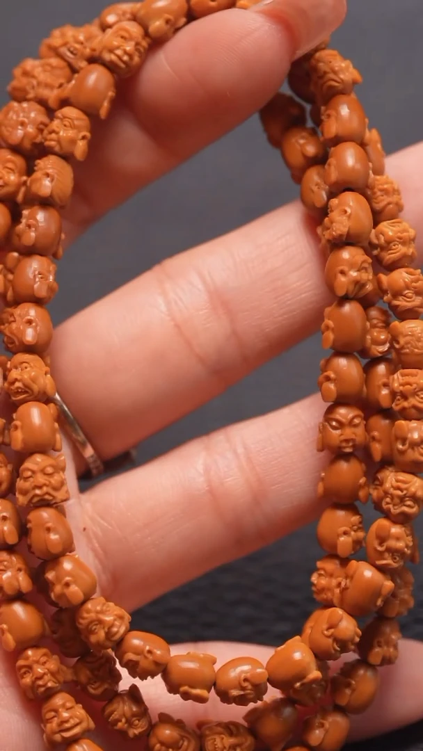 手串橄榄核0.7核尖108罗汉
