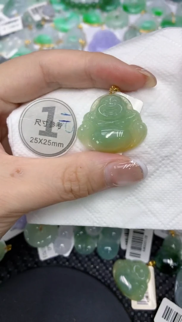 颈饰18K金镶嵌翡翠11111111