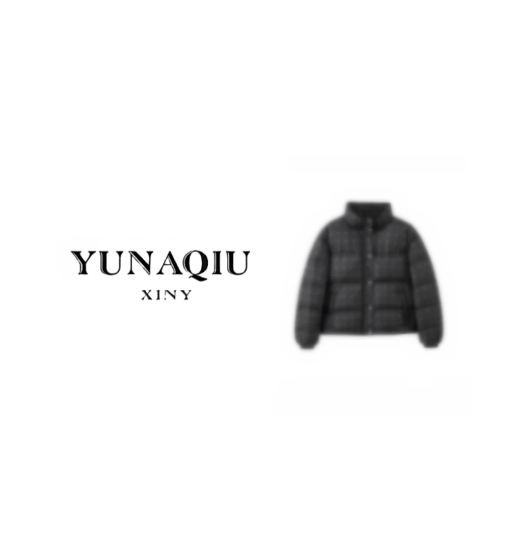 YUNAQIU-落肩袖暗纹提花冬季短款休闲风外套-9619
