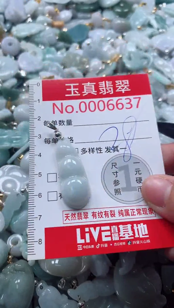 吊坠(不含链)未镶嵌翡翠6637