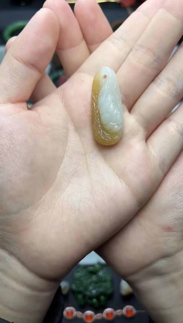 颈饰未镶嵌和田玉风*?莲花06