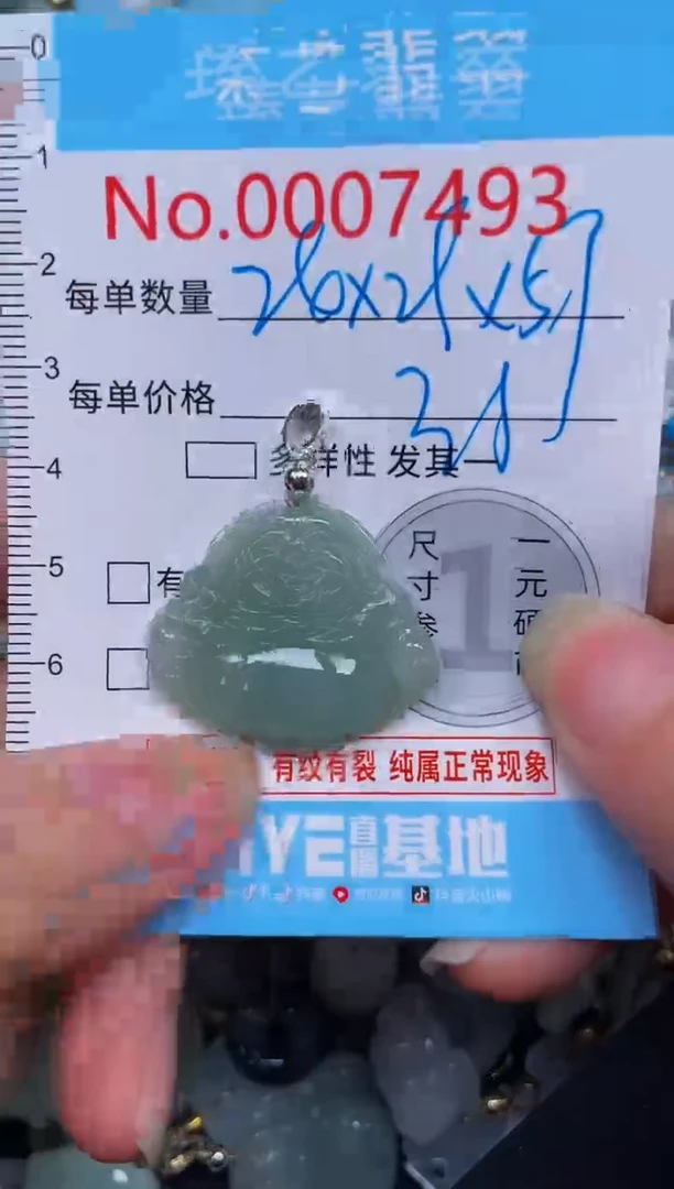 吊坠(不含链)未镶嵌翡翠7493