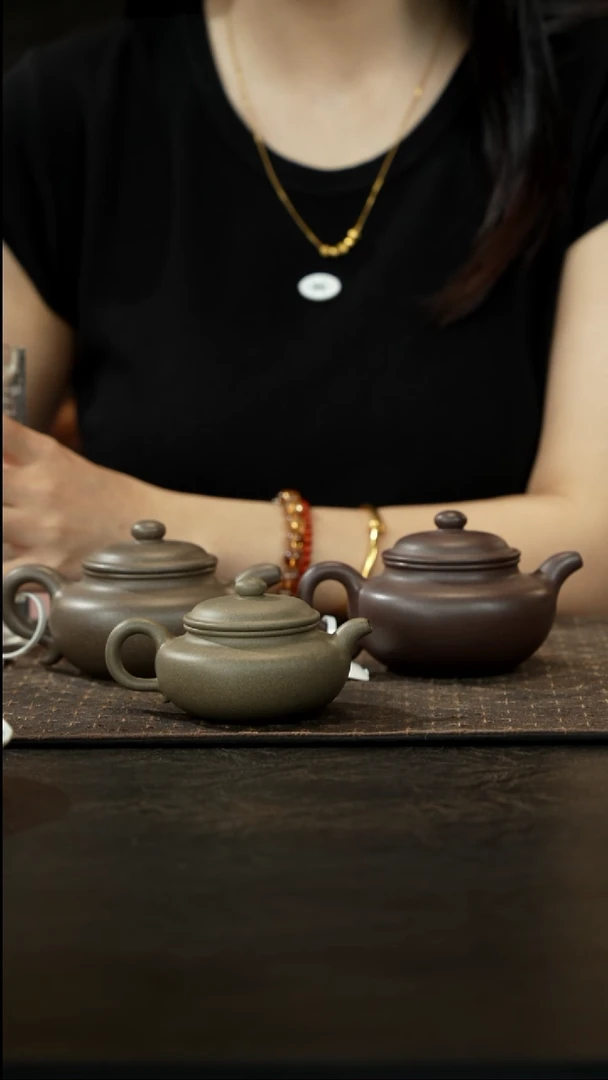 茶壶紫砂青段仿古120cc