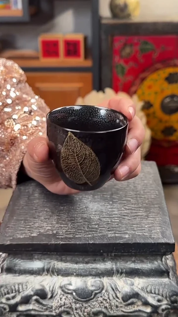 【闪购商品】摆件手工釉上彩黑油滴釉