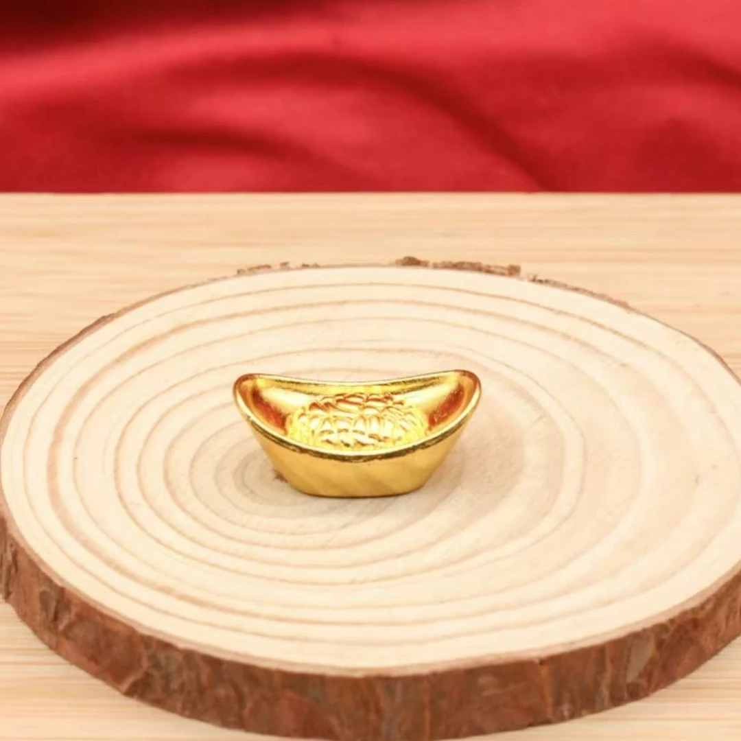 【铜德社】实心龟背小元宝茶桌摆件压缸创意家居装饰装饰品摆件